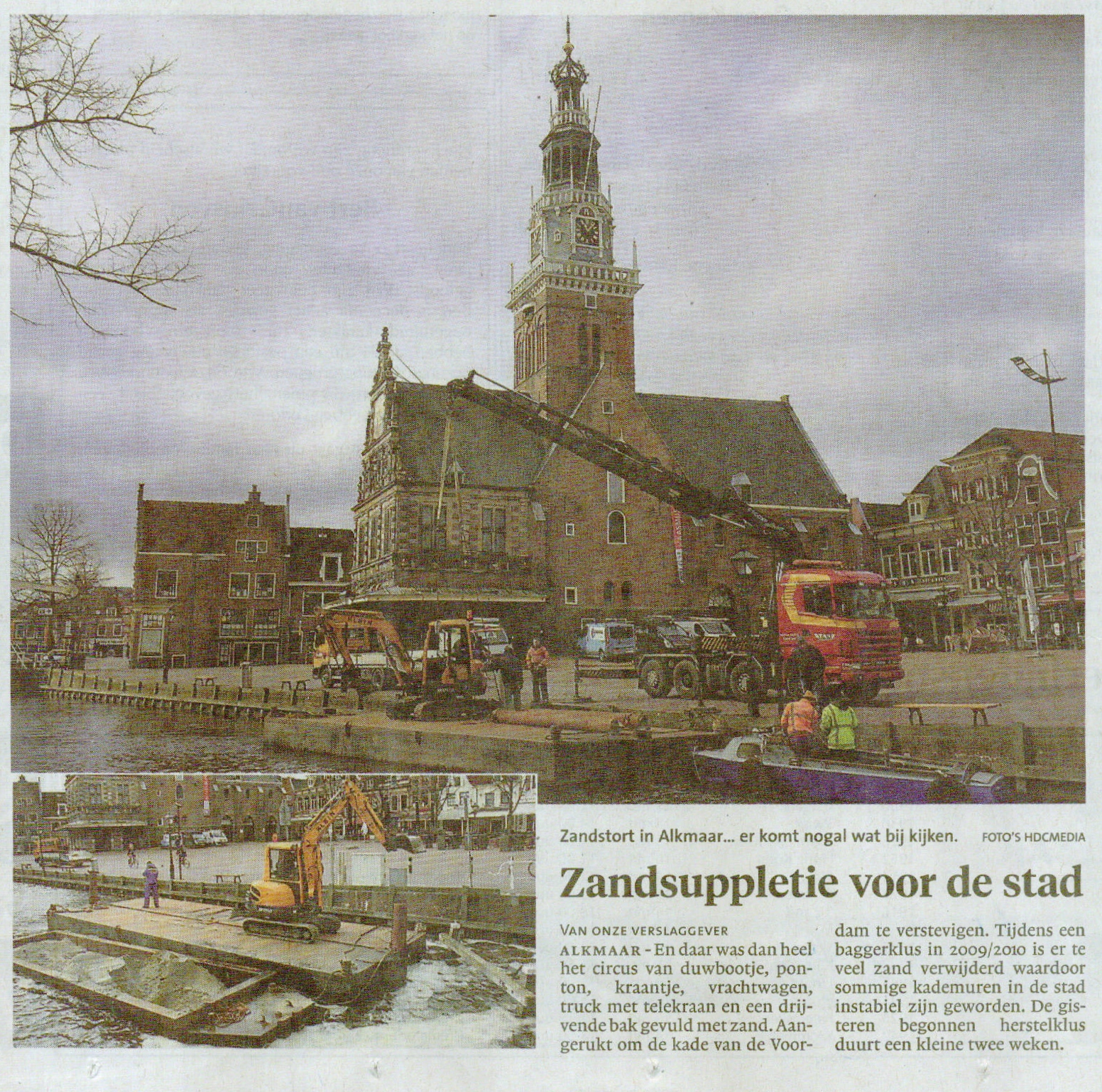 Zandsuppletie voor de stad Alkmaar