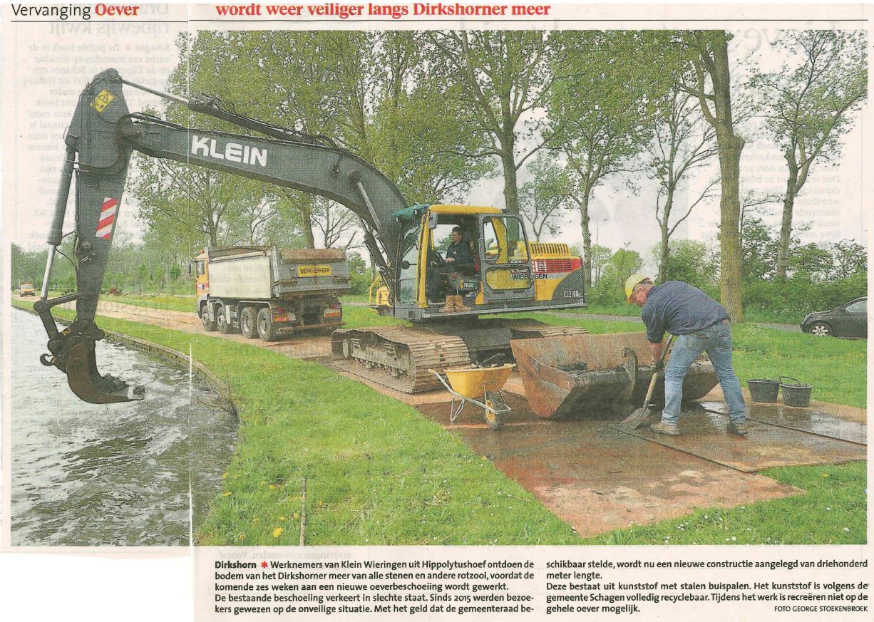 Oever wordt weer veiliger langs Dirkshorner Meer