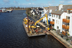 Aanbrengen damwanden Boatex te Den Helder gestart 
