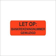 Nieuw bankrekeningnummer