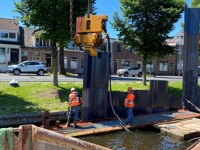 Aanbrengen damwand koopvaardersbinnenhaven Den Helder